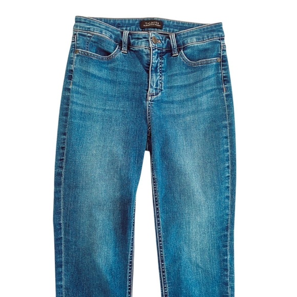 Talbots flawless 5 pocket design mid wash jeans whiskered stretch cotton size 28 - Picture 3 of 10
